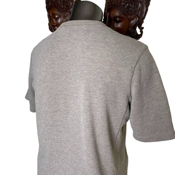 Eddie Bauer Waffle Knit Outdoor Short Sleeve Shirt u Size Large Gray - Picture 7 of 11